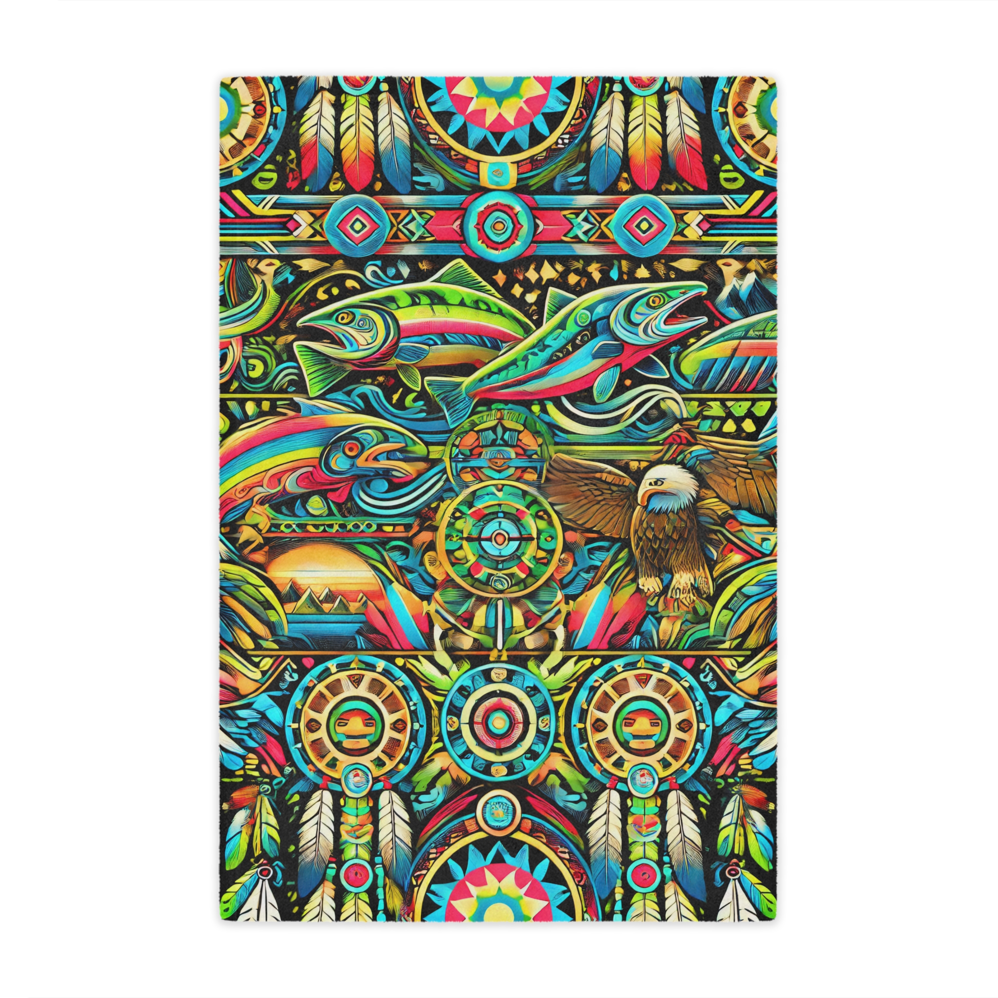 Native Fish Microfiber Blanket - Image 9