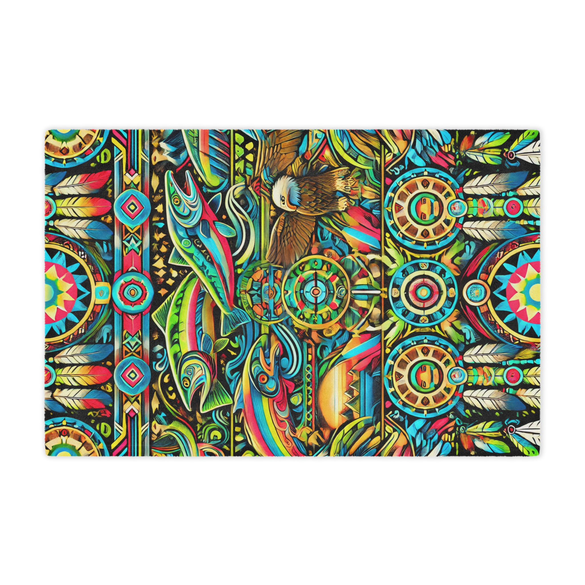 Native Fish Microfiber Blanket - Image 10